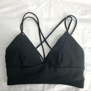 Lululemon Pushing Limits black sports bra sz 6